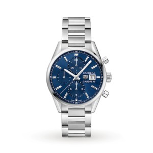TAG Heuer Carrera Men Automatic Blue Stainless Steel Watch CBK2112.BA0715