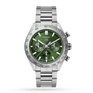 TAG Heuer Carrera Men Automatic Green Stainless Steel Watch CBN2A10.BA0643