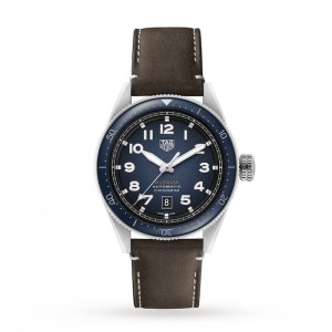 TAG Heuer Autavia Men Automatic Blue Leather Watch WBE5116.FC8266