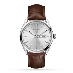 TAG Heuer Carrera Men Automatic Silver Leather Watch WBN2011.FC6484