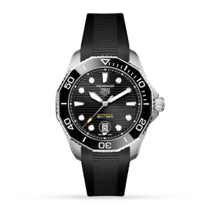 TAG Heuer Aquaracer Men Automatic Black Rubber Watch WBP201A.FT6197