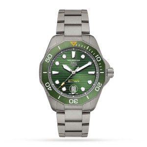 TAG Heuer Aquaracer Men Automatic Green Titanium Watch WBP208B.BF0631