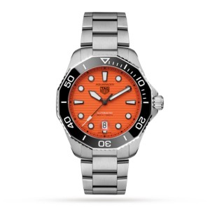 TAG Heuer Aquaracer Men Automatic Orange Stainless Steel Watch WBP201F.BA0632