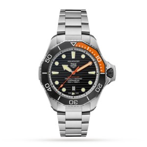 TAG Heuer Aquaracer Men Automatic Black Titanium Watch WBP5A8A.BF0619