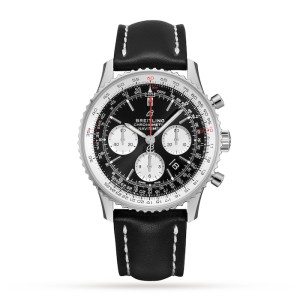 Breitling Navitimer Men Automatic Black Leather Watch AB0121211B1X1