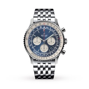 Breitling Navitimer Men Automatic Blue Stainless Steel Watch AB0127211C1A1