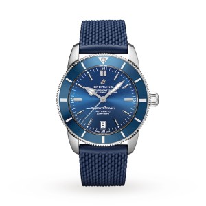 Breitling Superocean Heritage Men Automatic Blue Rubber Watch AB2010161C1S1