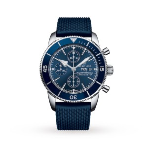 Breitling Superocean Heritage Men Automatic Blue Rubber Watch A13313161C1S1