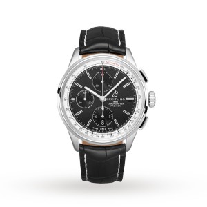 Breitling Premier Men Automatic Black Crocodile Watch A13315351B1P1