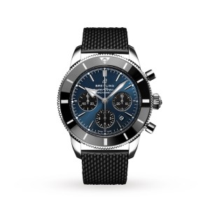 Breitling Superocean Heritage Men Automatic Blue Rubber Watch AB0162121C1S1