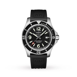 Breitling Superocean Men Automatic Black Rubber Watch A17367D71B1S2