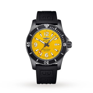 Breitling Superocean Men Automatic Yellow Rubber Watch M17368D71I1S1