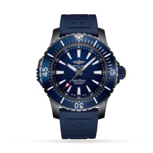 Breitling Superocean Men Automatic Blue Rubber Watch V17369161C1S1