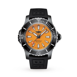Breitling Superocean Men Automatic Yellow Rubber Watch E17369241I1S1