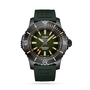 Breitling Superocean Men Automatic Green Rubber Watch V17369241L1S2