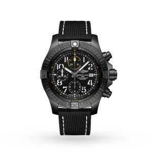 Breitling Avenger Men Automatic Black Leather Watch V13317101B1X2