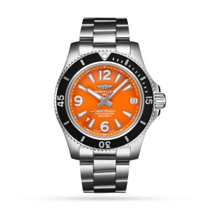 Breitling Superocean Women Automatic Orange Stainless Steel Watch A17316D71O1A1