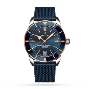 Breitling Superocean Heritage Men Automatic Blue Rubber Watch UB2010161C1S1