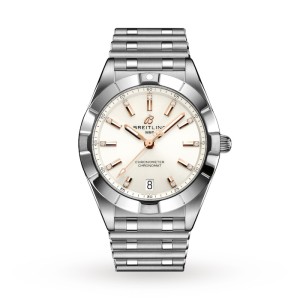 Breitling Chronomat Women Quartz Silver Stainless Steel Watch A77310101A3A1