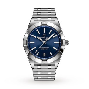 Breitling Chronomat Women Quartz Blue Stainless Steel Watch A77310101C1A1