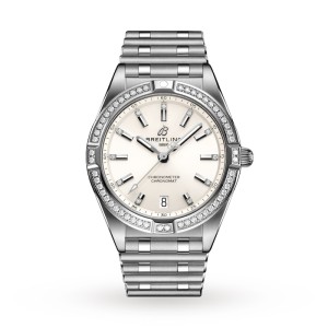 Breitling Chronomat Women Quartz Silver Stainless Steel Watch A77310591A1A1