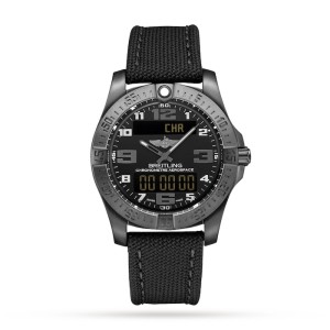 Breitling Aero Space Men Quartz Black Canvas Watch V79363101B1W1