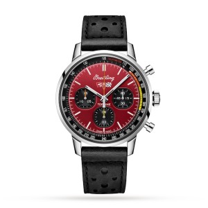 Breitling Top Time Men Automatic Red Calf Watch A25310241K1X1