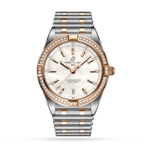 Breitling Chronomat Women Automatic Mother of Pearl Stainless Steel & 18ct Rose Gold Watch U77310591A2U1