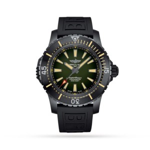 Breitling Superocean Men Automatic Green Rubber Watch V17369241L1S1