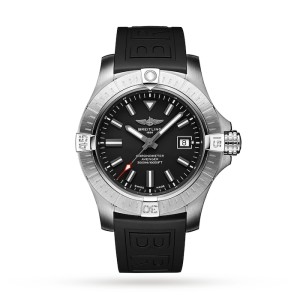 Breitling Avenger Men Automatic Black Rubber Watch A173192A1B1S1