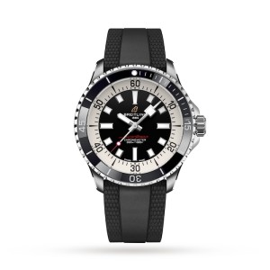 Breitling Superocean Men Automatic Black Rubber Watch A17375211B1S1