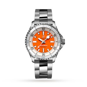 Breitling Superocean Unisex Automatic Orange Stainless Steel Watch A17377211O1A1