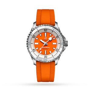 Breitling Superocean Unisex Automatic Orange Rubber Watch A17377211O1S1