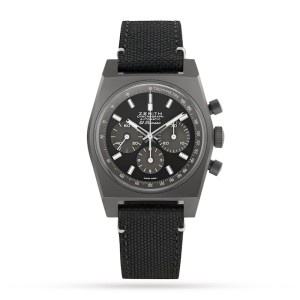 Zenith Chronomaster Men Automatic Black Rubber Watch 97.T384.4061/21.C822