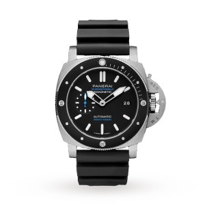 Panerai Submersible Men Automatic Black Rubber Watch PAM01389