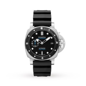 Panerai Submersible Men Automatic Black Rubber Watch PAM00683