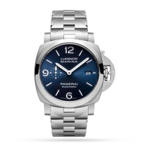 Panerai Luminor Men Automatic Blue Stainless Steel Watch PAM01316