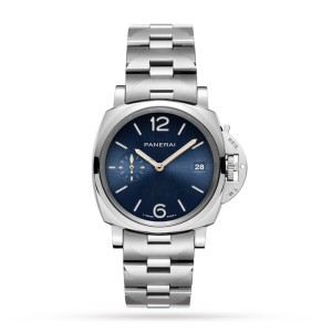Panerai Luminor Due Men Automatic Blue Stainless Steel Watch PAM01123