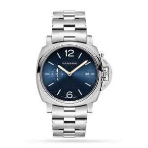 Panerai Luminor Due Men Automatic Blue Stainless Steel Watch PAM01124
