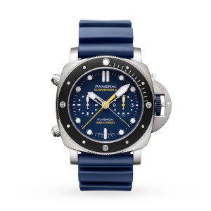 Panerai Submersible Men Automatic Blue Rubber Watch PAM01291