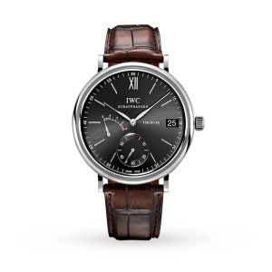 IWC Portofino Men Automatic Black Leather Watch IW510102
