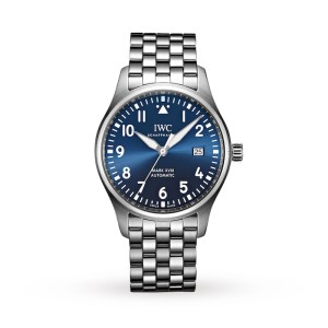 IWC Pilot Men Automatic Blue Stainless Steel Watch IW327016