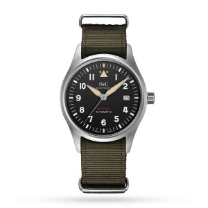 IWC Pilot Men Automatic Black Fabric Watch IW326801