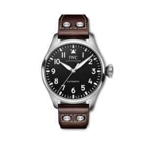 IWC Pilot Men Automatic Black Leather Watch IW329301
