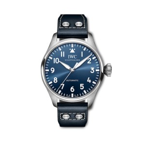 IWC Pilot Men Automatic Blue Leather Watch IW329303