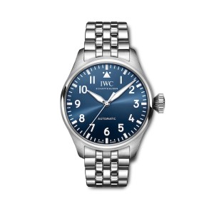 IWC Pilot Men Automatic Blue Stainless Steel Watch IW329304