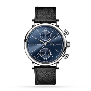 IWC Portofino Men Automatic Blue Leather Watch IW391408