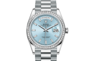 Rolex Day-Date 36 Oyster 36 mm platinum and diamonds 128396TBR