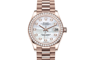 Rolex Datejust 31 Oyster 31 mm Everose gold and diamonds 278285RBR