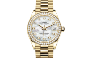 Rolex Datejust 31 Oyster 31 mm yellow gold and diamonds 278288RBR